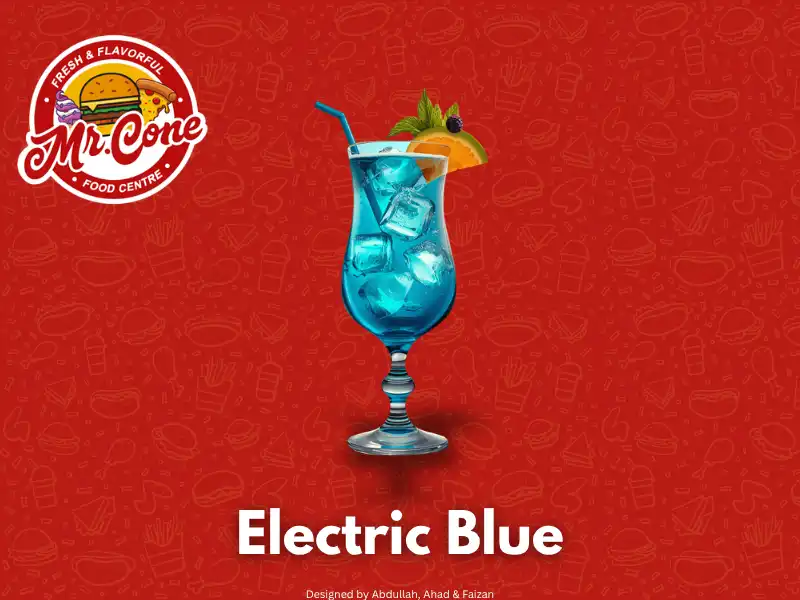 Electric Blue fresh drink at Mr Cone