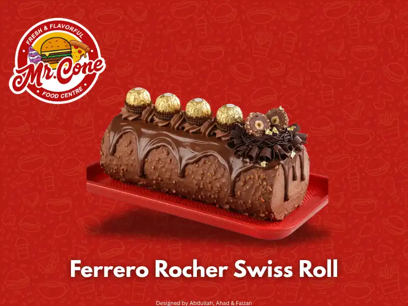 Ferrero Rocher Swiss Roll slice or full at Mr Cone