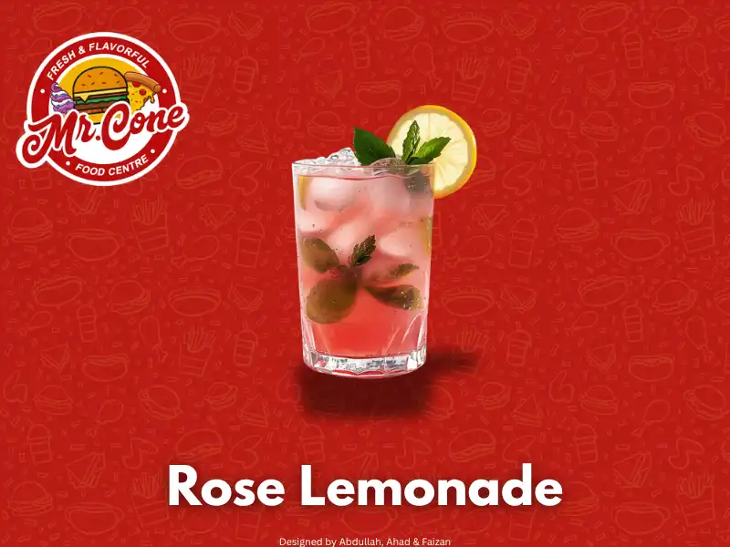 Rose Lemonade fresh drink at Mr Cone