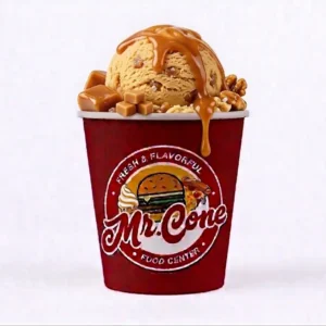 Caramel Crunch classic ice cream single or double scoop at Mr Cone