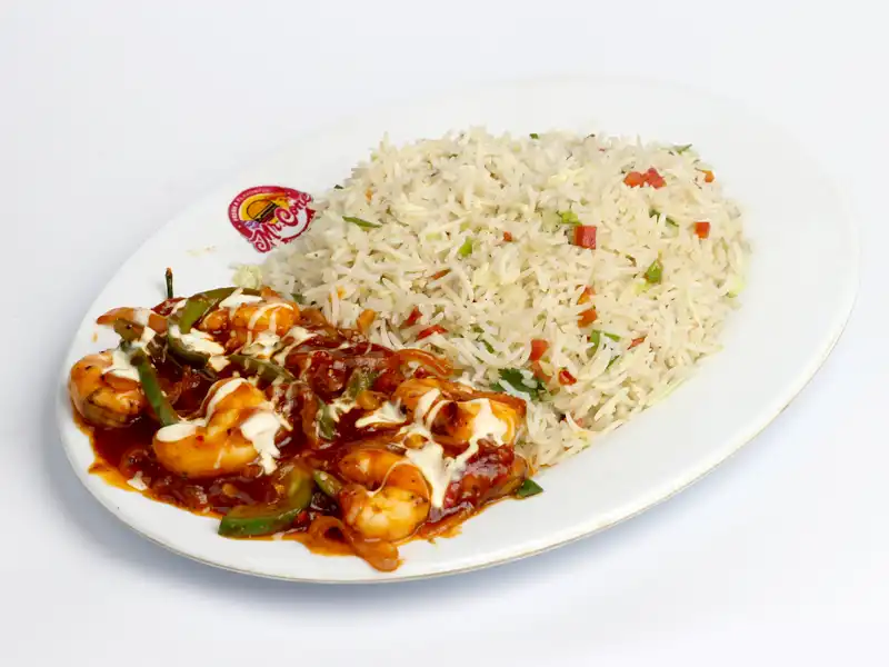 Chicken Shahlik with Rice Chicken Shashlik