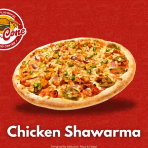 Chicken Shawarma special pizza pan, regular, large and extra-large sizes at Mr Cone