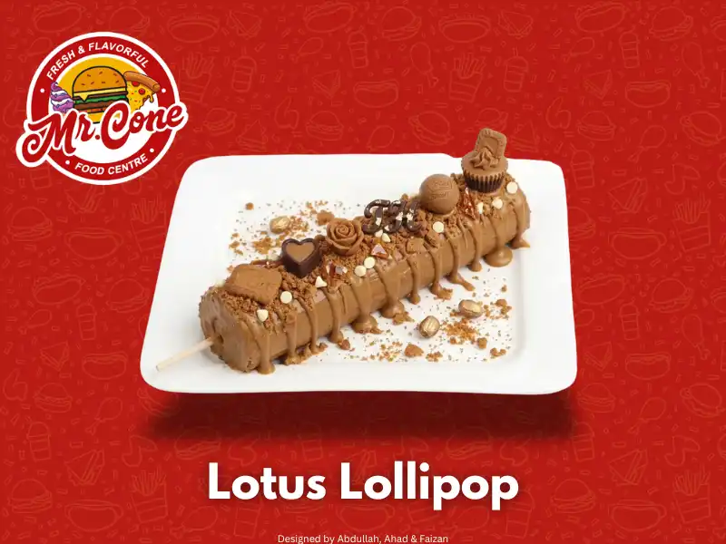 Lotus Lollipop dessert at Mr Cone