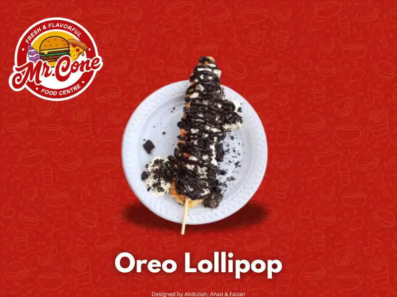 Oreo Lollipop dessert at Mr Cone