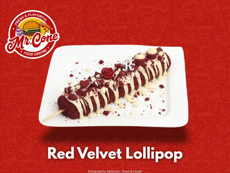 Red Velvet Lollipop dessert at Mr Cone Red Velvet Lollipop dessert at Mr Cone