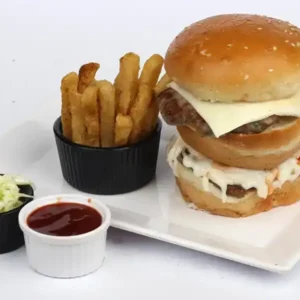 Beef Cheese Double Decker Burger