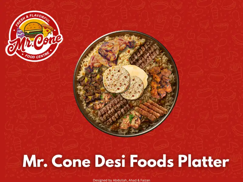 Desi Foods Platter at Mr. Cone
