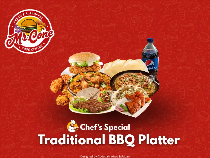 Traditional BBQ Platter at Mr Cone